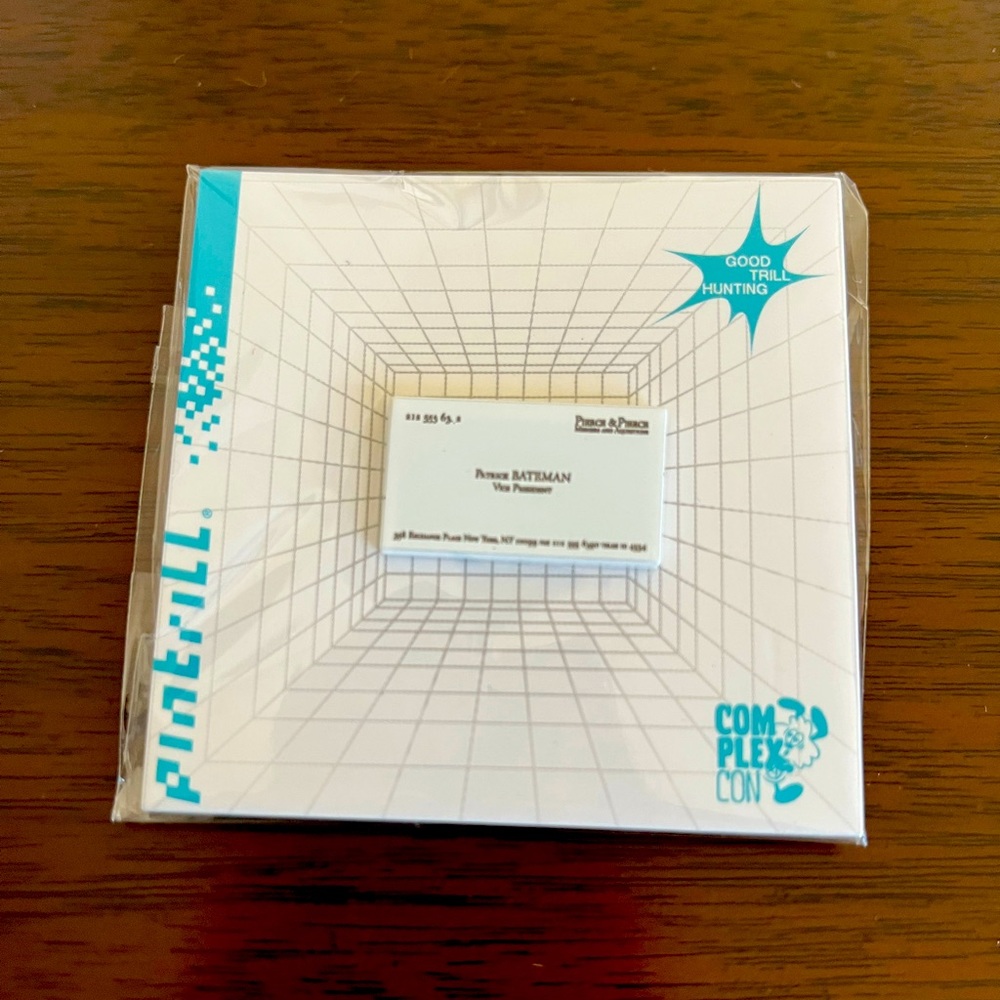 American Psycho Business Card Pintrill Pin